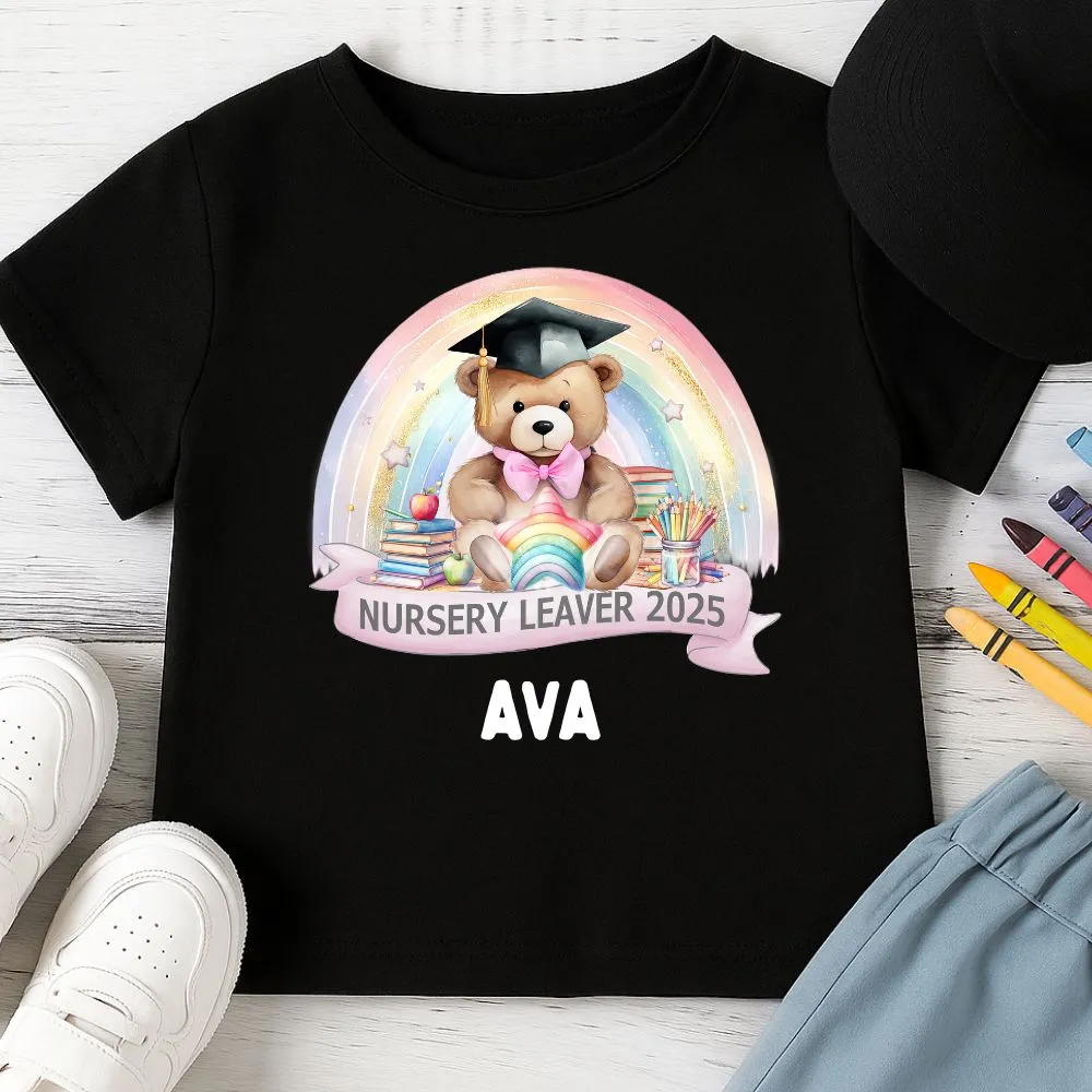 Nursery Leaver Bear 2025 Personalised Tee boys apparel promo code