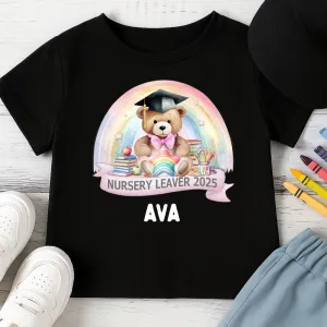 Nursery Leaver Bear 2025 Personalised Tee boys apparel promo code