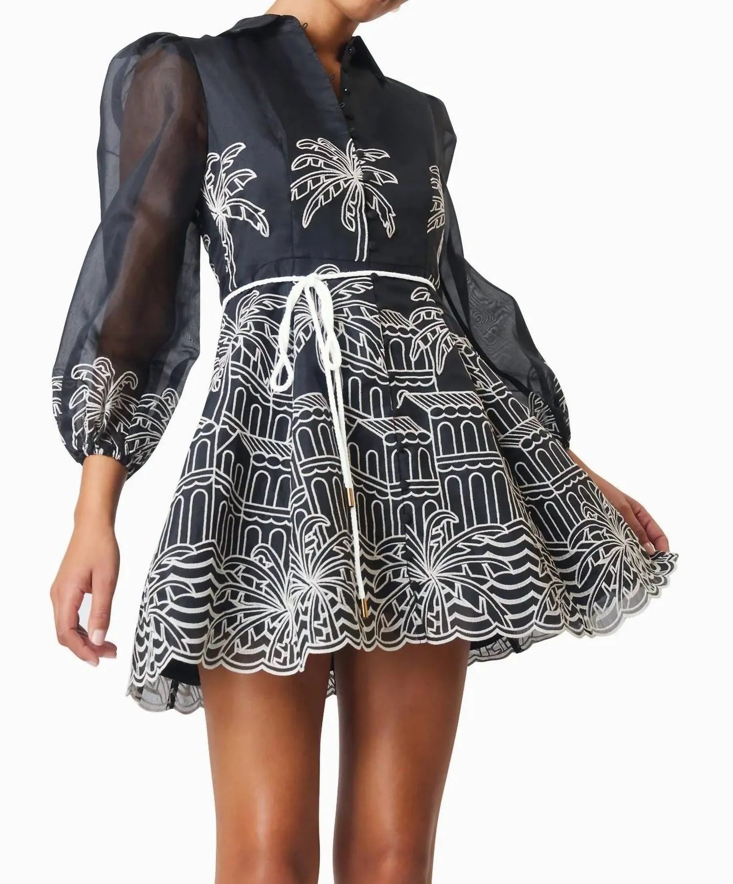Nyx Mini Dress In Black/white