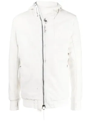 Off-Centre Zip-Up Hooded Jacket winter jackets clearance