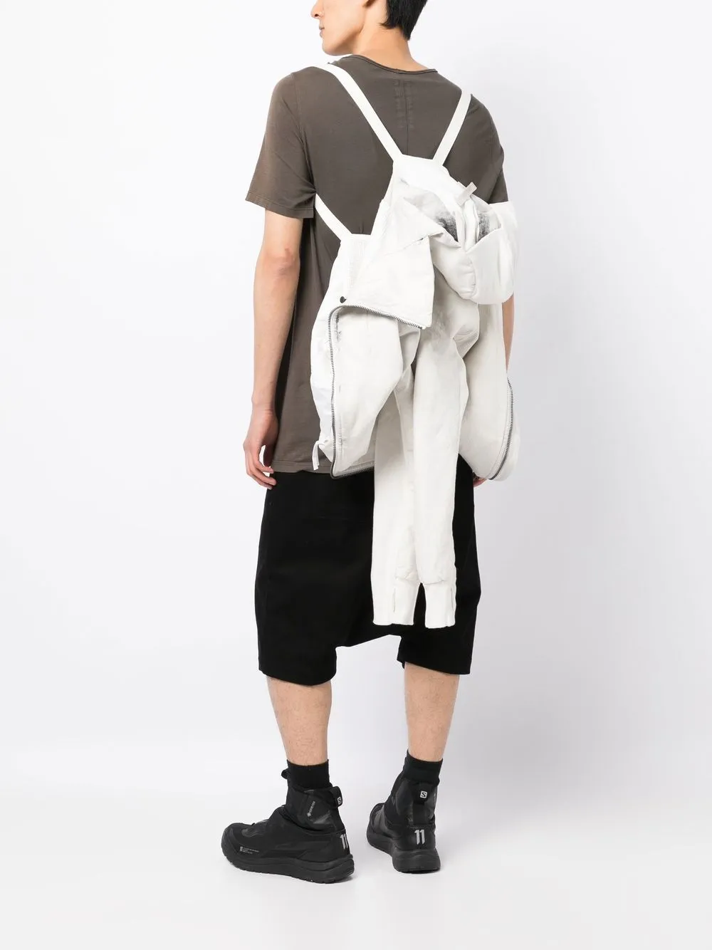 Off-Centre Zip-Up Hooded Jacket