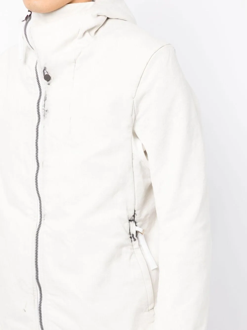 Off-Centre Zip-Up Hooded Jacket