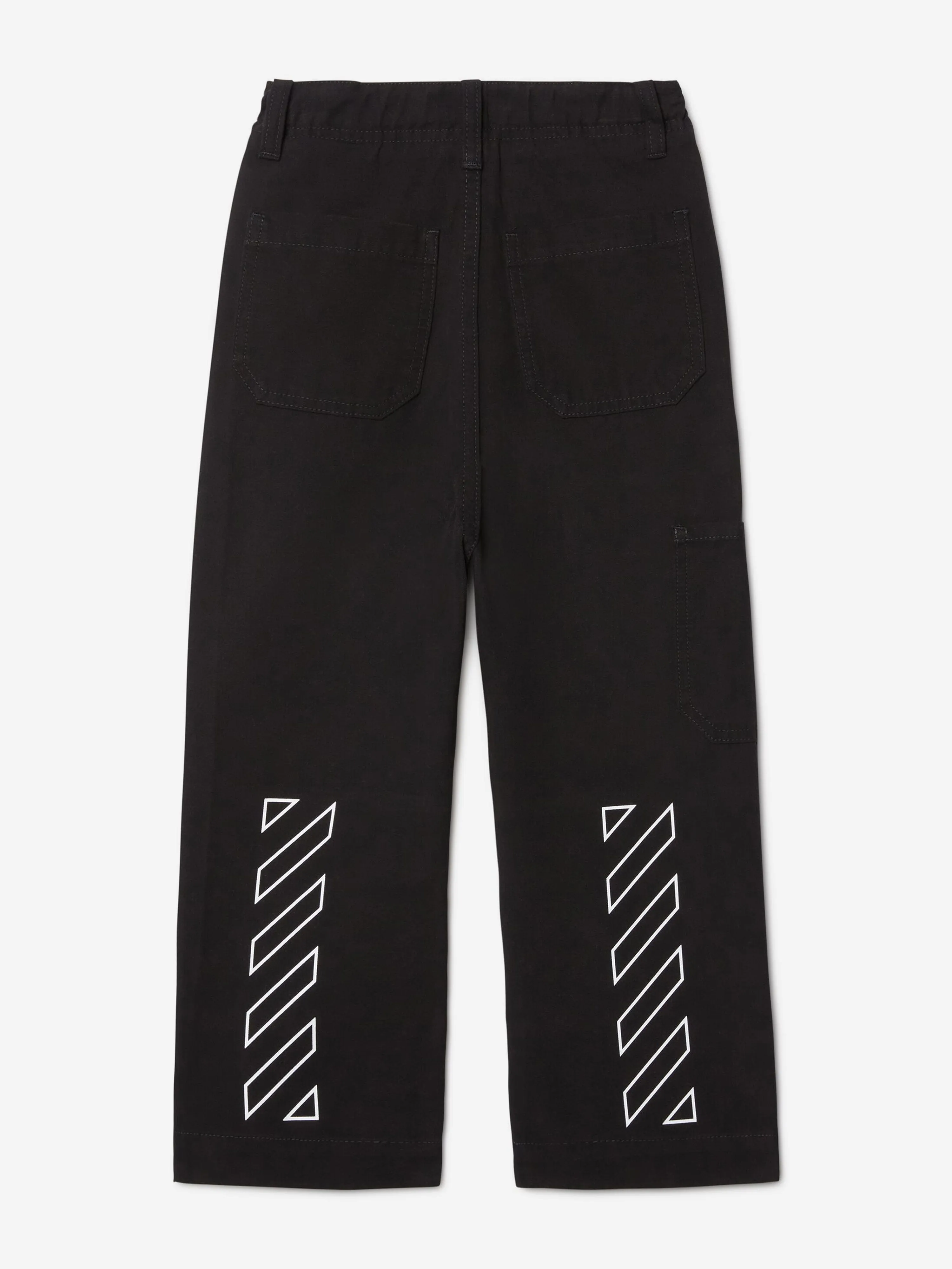 Off-White Boys Off Stamp Klare Arbeiterhose in Schwarz