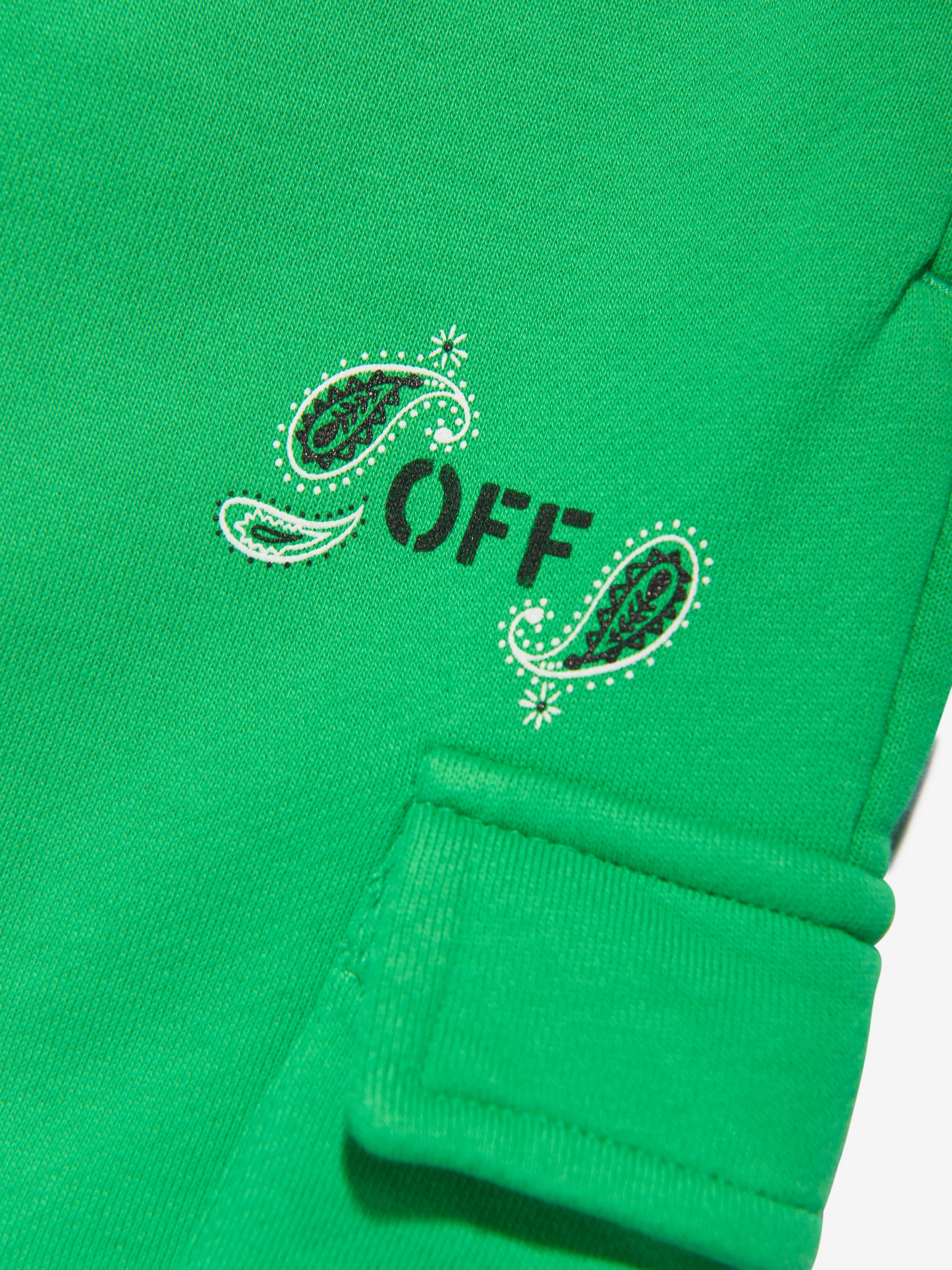 Off-White Kids Bandana Joggerhose in Grün