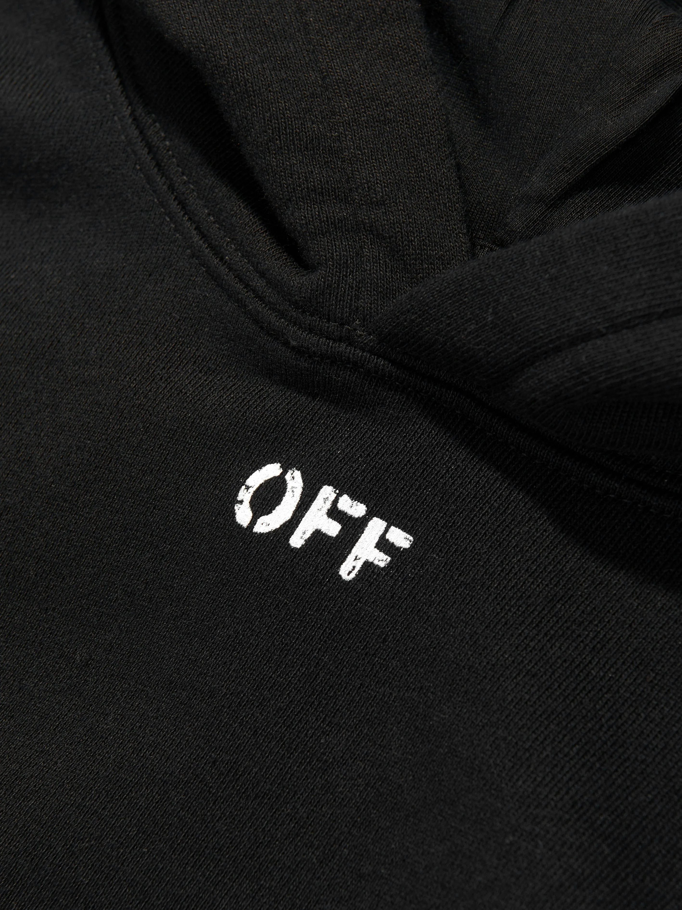 Off-White Kids Off Stamp Plain Hoodie in Schwarz
