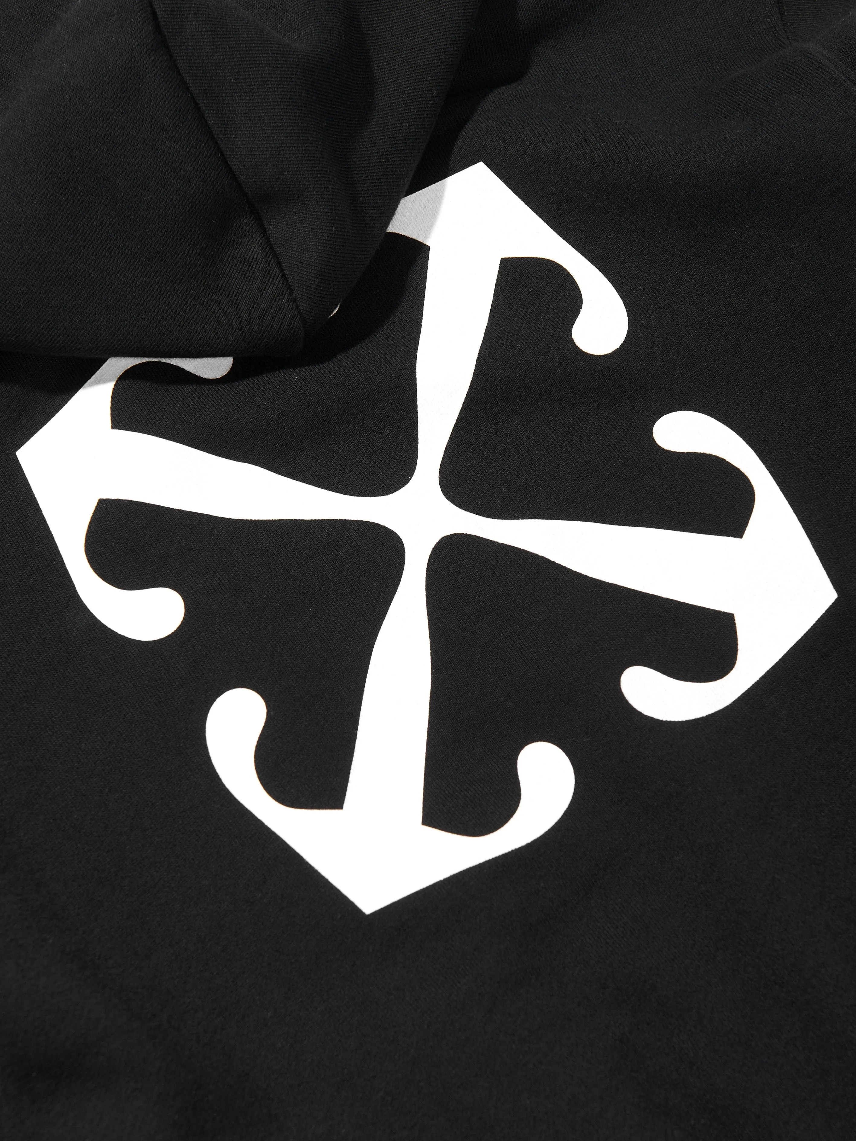 Off-White Kids Off Stamp Plain Hoodie in Schwarz