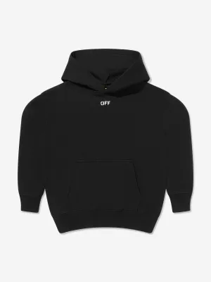 Off-White Kids Off Stamp Plain Hoodie in Schwarz