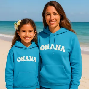 Ohana Matching Hoodies Hawaiian Blue discount mum dresses