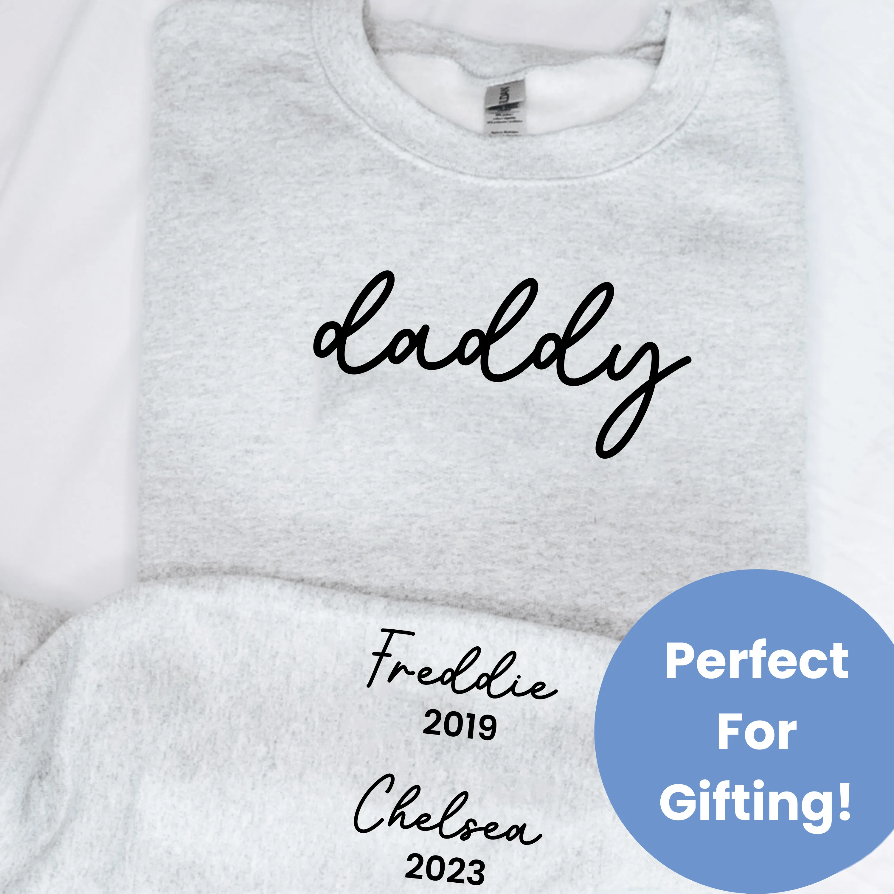 On My Sleeve Personalised Daddy Sweatshirt dad bod shirts discount