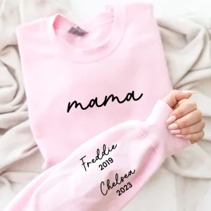 On My Sleeve Personalised Mama Sweatshirt postpartum clothes sale