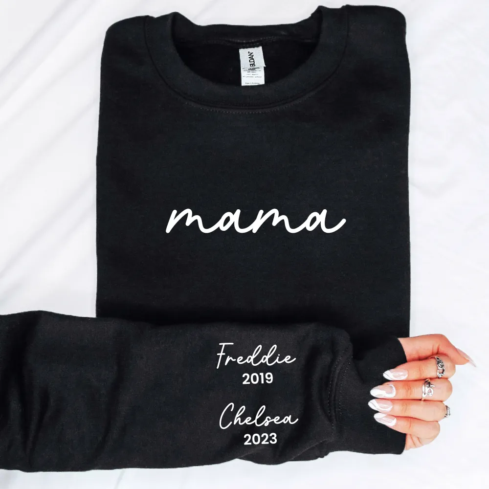 On My Sleeve Personalised Mama Sweatshirt postpartum clothes sale