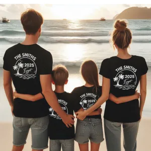 On Our Hols 25- Personalised Back Logo Family Matching T-Shirts- Black pregnancy jeans best price