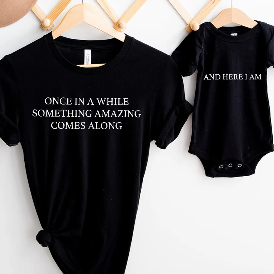 Once In A While Matching T-Shirts/Vest Black