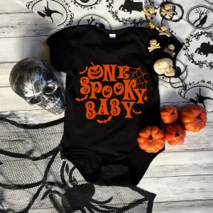 One Spooky Baby Black Bodysuit mens dad clothes online