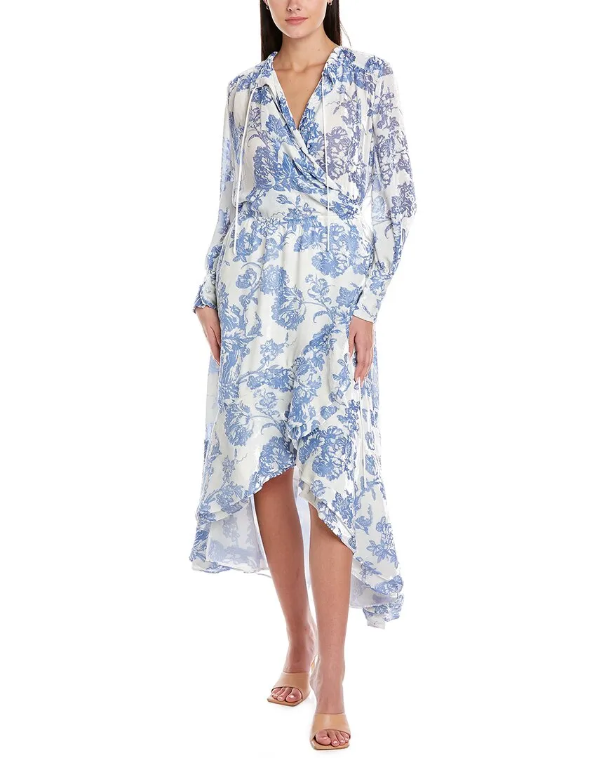 Oscar de la Renta Silk-Blend Draped Maxi Dress