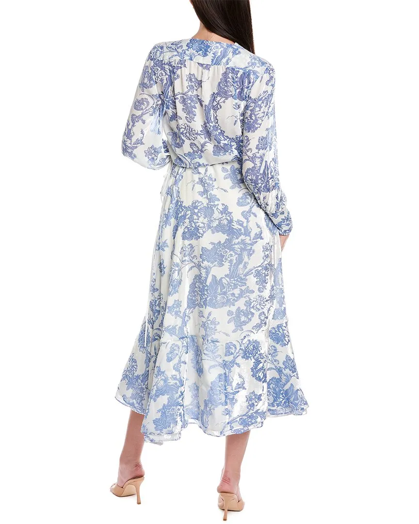 Oscar de la Renta Silk-Blend Draped Maxi Dress