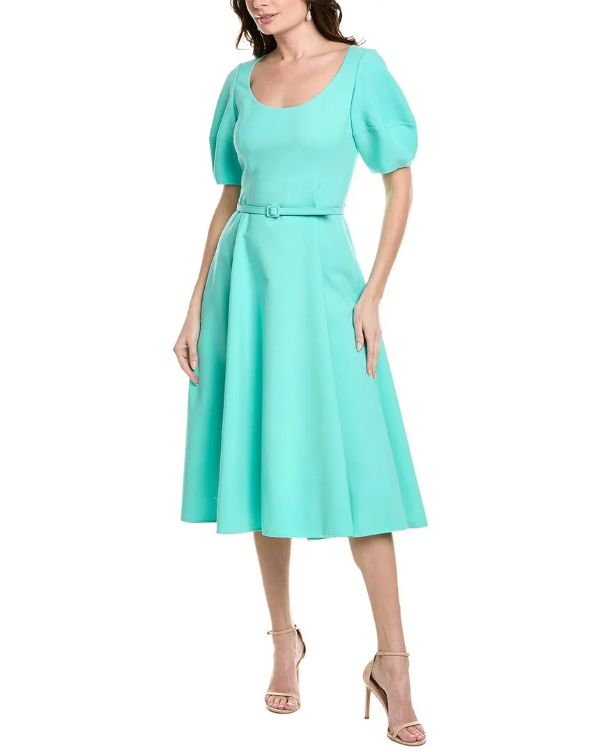 Oscar de la Renta Wool-Blend Midi Dress