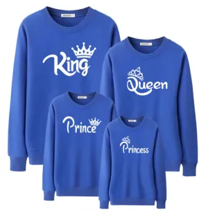 Our Royal Family Matching Crew Sweaters - Blue (MRK X) mens dad clothes online