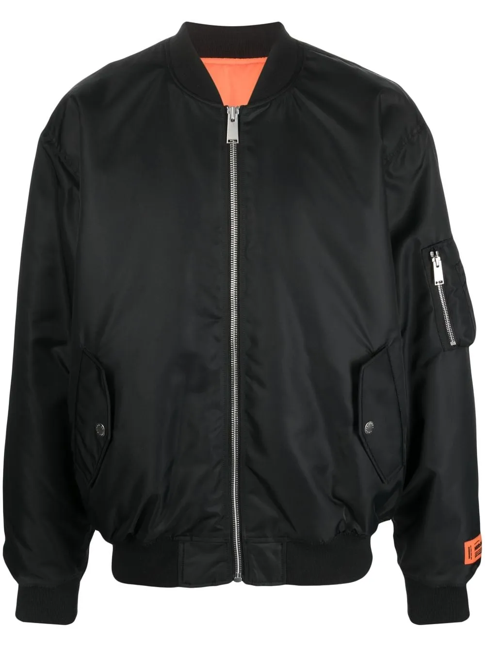 Padlock-Patch Bomber Jacket winter jackets clearance