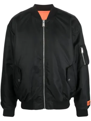 Padlock-Patch Bomber Jacket winter jackets clearance