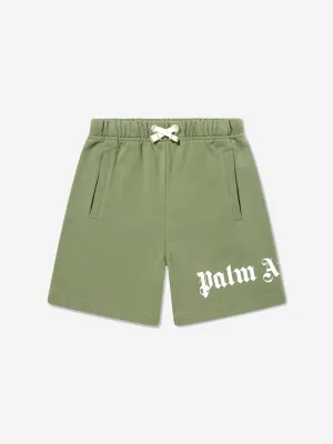 Palm Angels Jungen Classic Overlogo Shorts in Grün