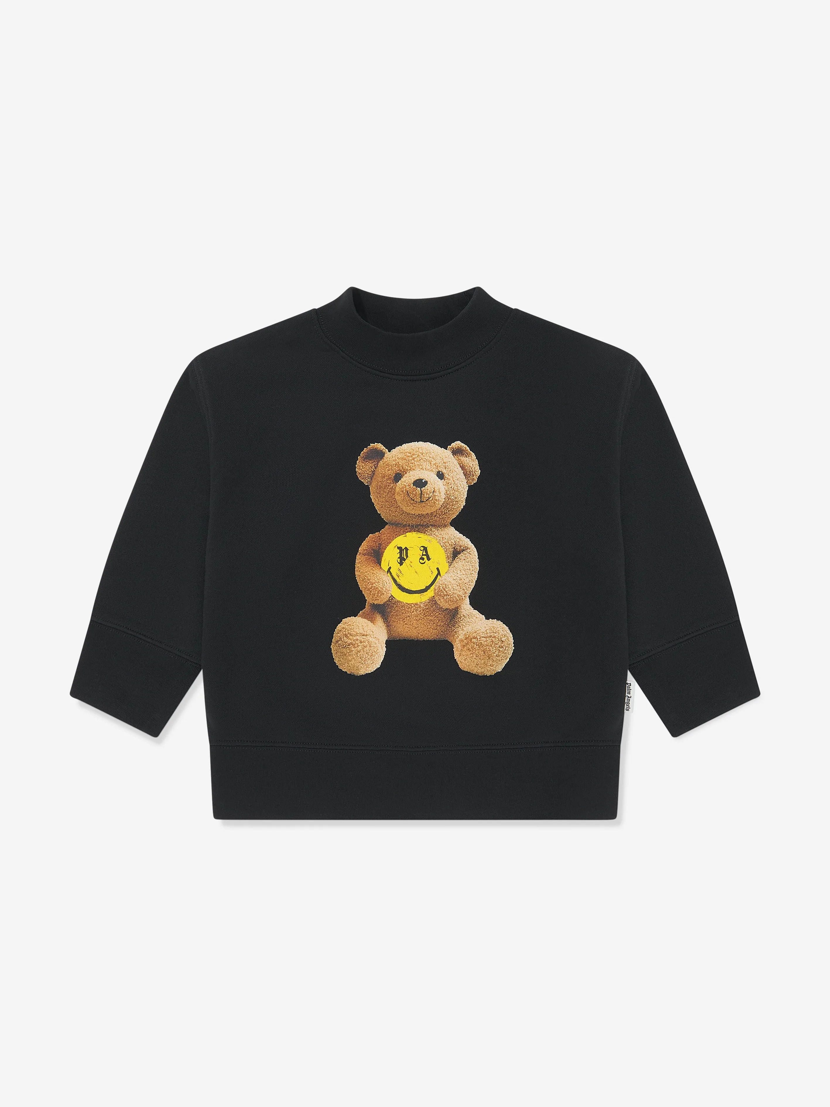 Palm Angels Jungen PA Smiley Bär Sweatshirt in Schwarz