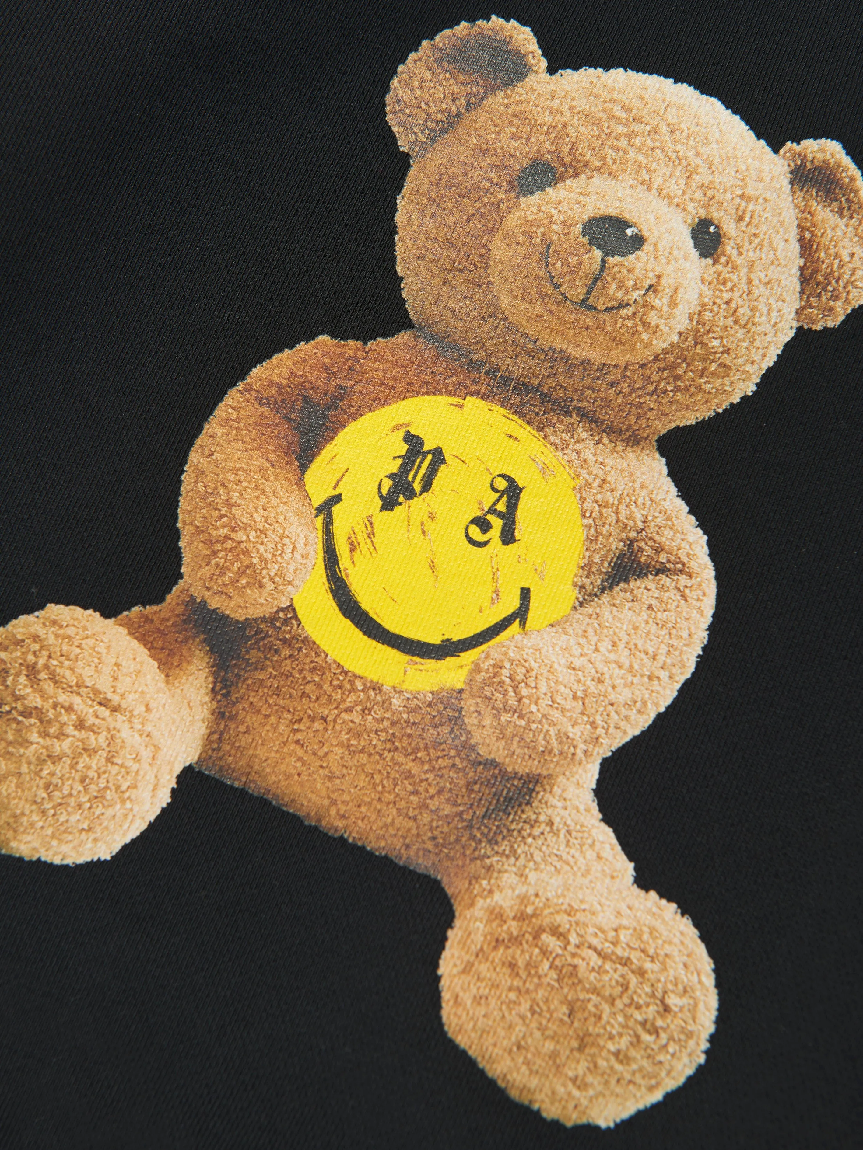 Palm Angels Jungen PA Smiley Bär Sweatshirt in Schwarz