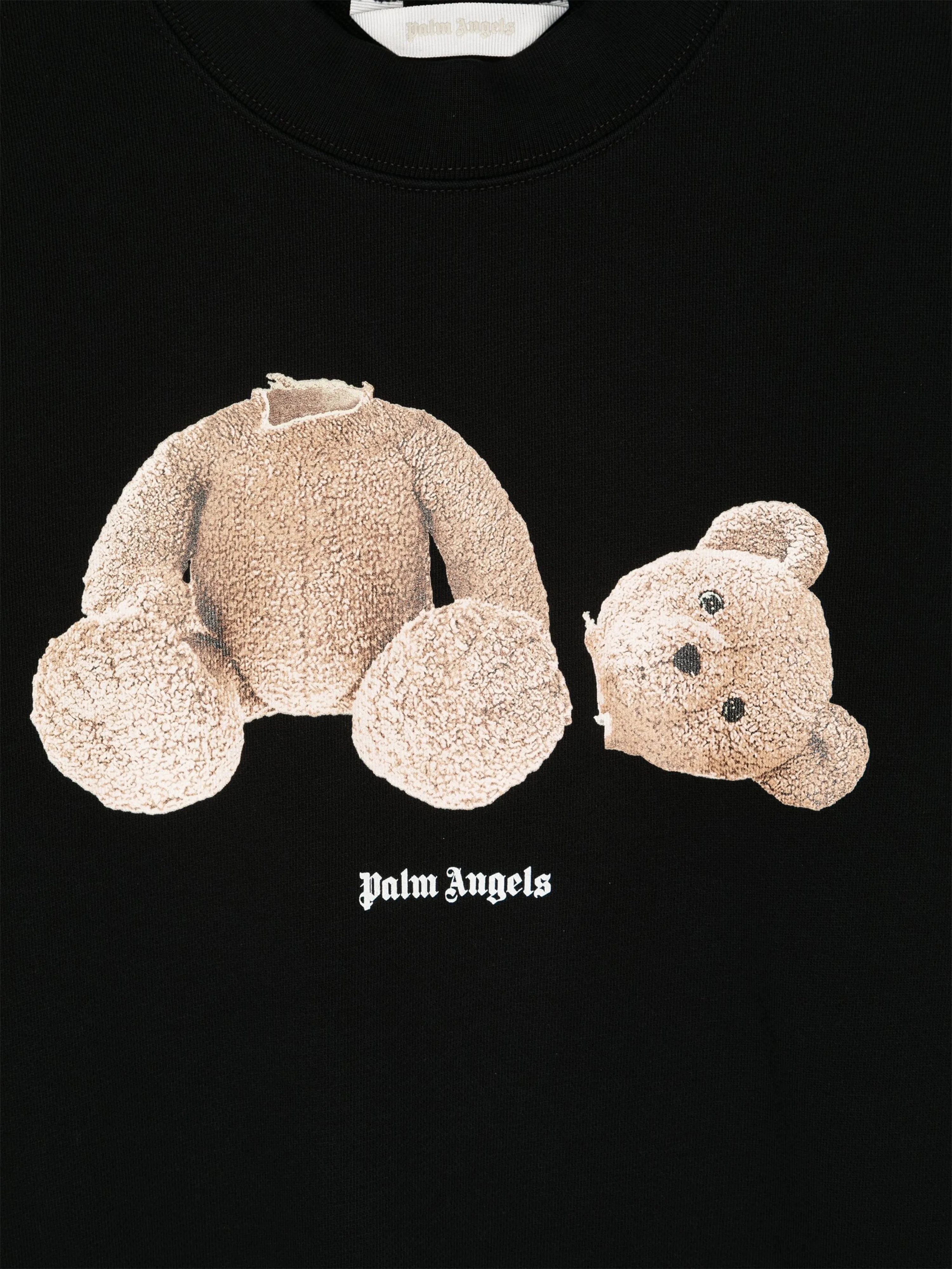 Palm Angels Kids Bären-Crewneck-Sweatshirt in Schwarz