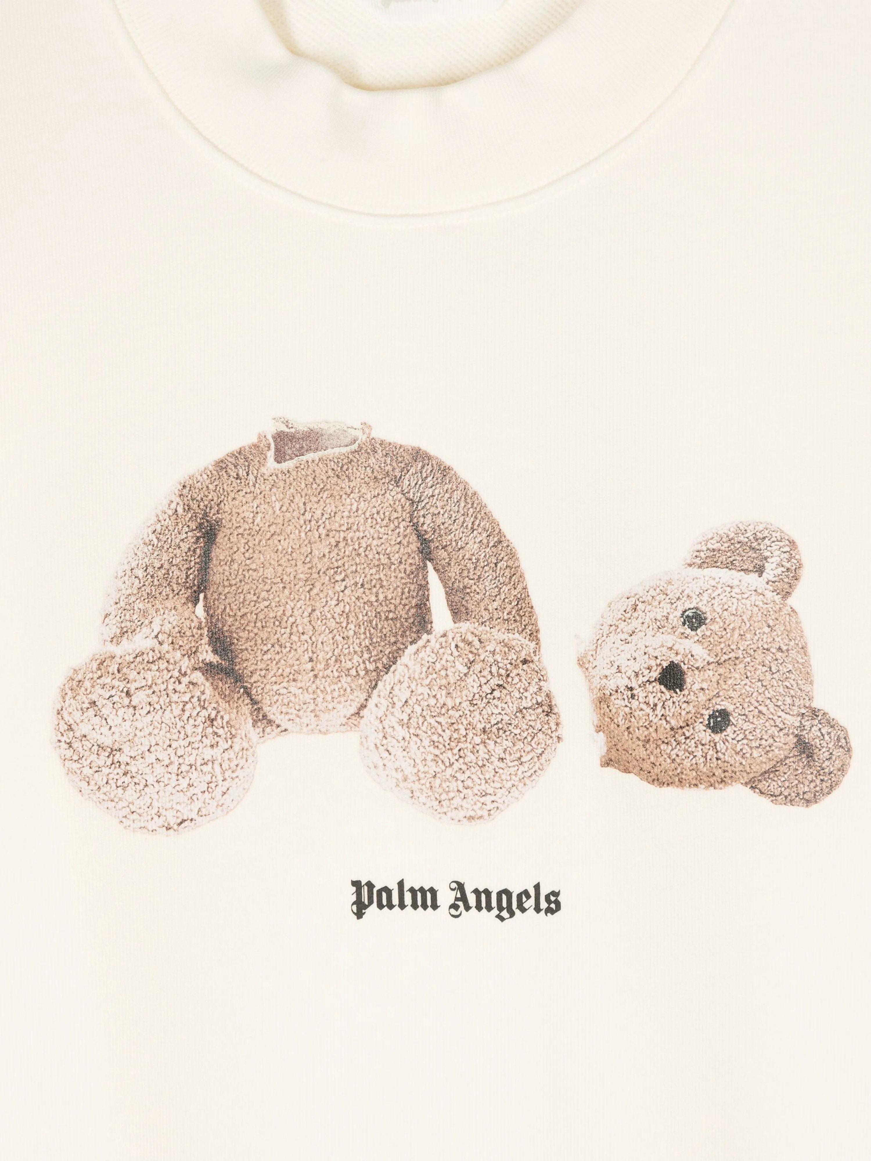 Palm Angels Kids Bären-Crewneck-Sweatshirt in Elfenbein