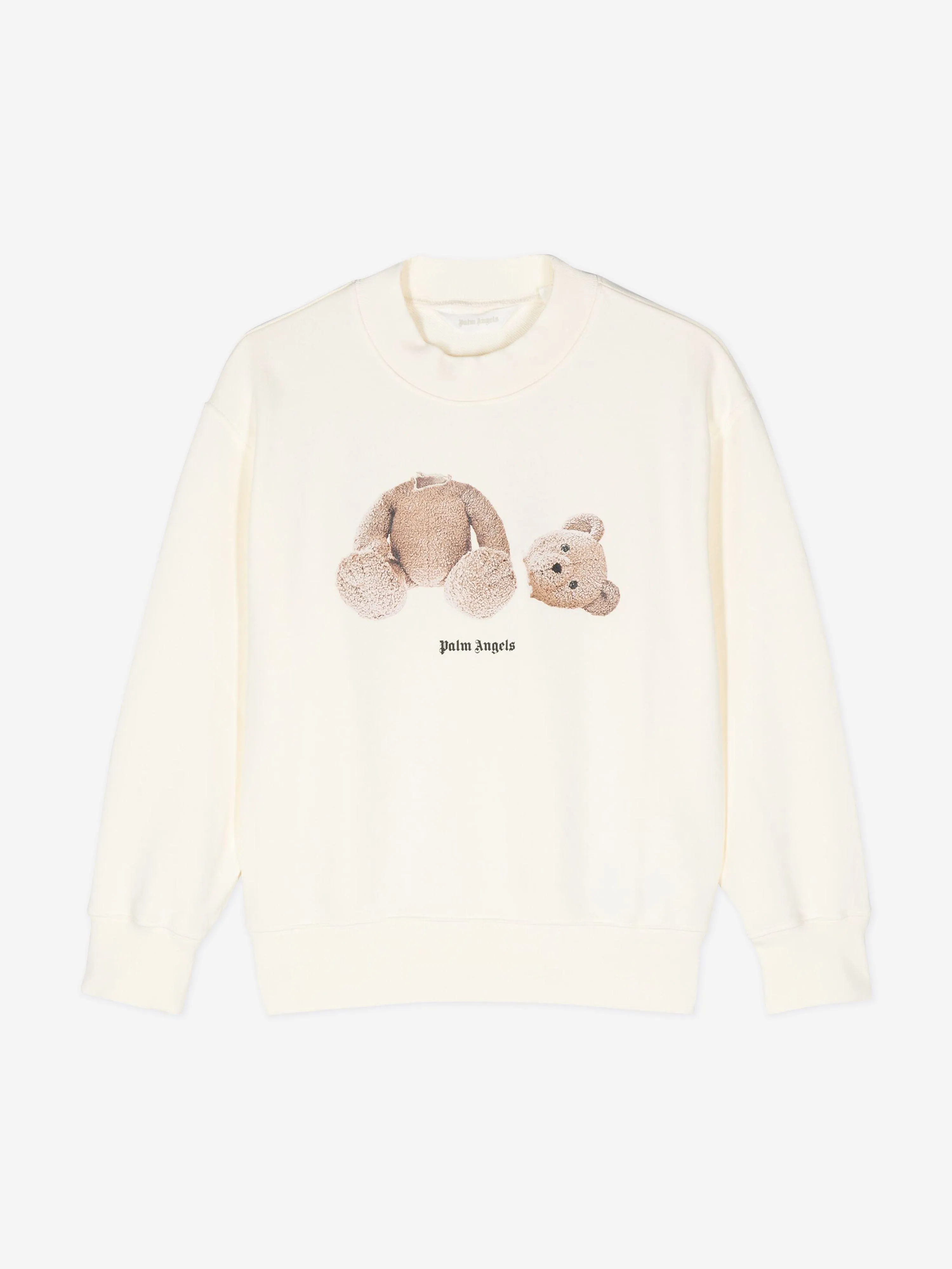 Palm Angels Kids Bären-Crewneck-Sweatshirt in Elfenbein