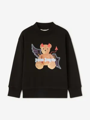 Palm Angels Kids Bär Teufel Sweatshirt in Schwarz