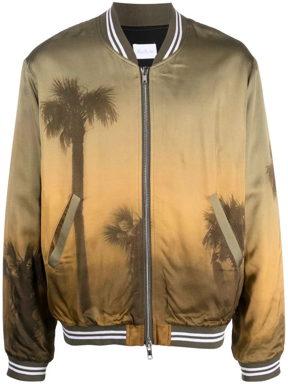 Palm Tree-Print Bomber Jacket winter jackets clearance