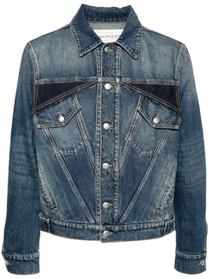 Panelled Denim Jacket winter jackets clearance