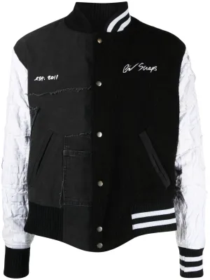 Panelled Wool-Cotton Bomber Jacket winter jackets clearance
