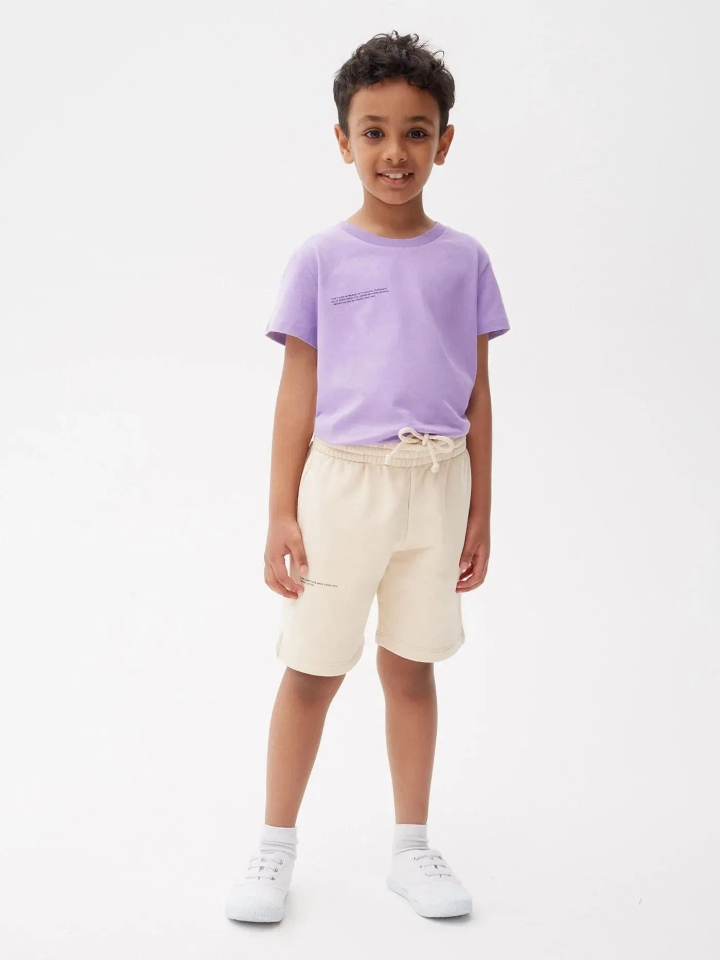 PANGAIA Kids 365 Midweight Lange Shorts in Beige