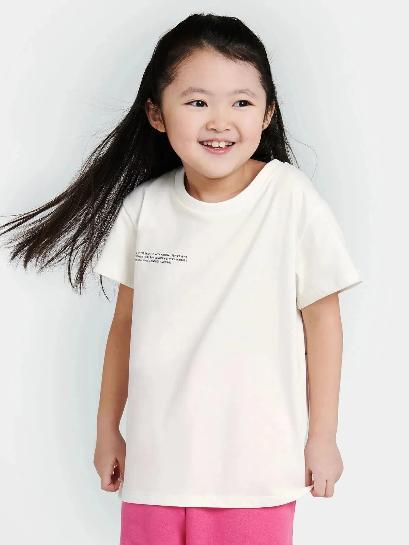 PANGAIA Kids 365 Midweight T-Shirt in Elfenbein