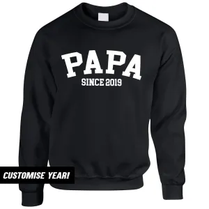 Papa Since Sweatshirts (MRK X) Grandparent Clothing - senior fashion cheap
