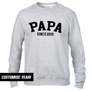 Papa Since Sweatshirts (MRK X) Grandparent Clothing - senior fashion cheap