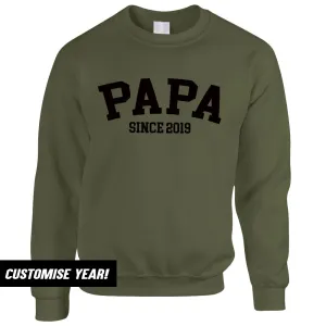 Papa Since Sweatshirts (MRK X) Grandparent Clothing - senior fashion cheap