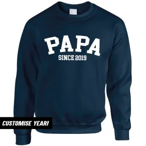 Papa Since Sweatshirts (MRK X) Grandparent Clothing - senior fashion cheap