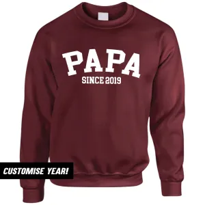 Papa Since Sweatshirts (MRK X) Grandparent Clothing - senior fashion cheap