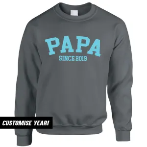 Papa Since Sweatshirts (MRK X) Grandparent Clothing - senior fashion cheap
