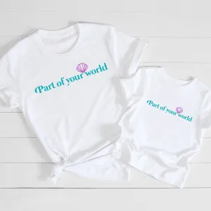 Part Of Your World Matching White Summer T-Shirts maternity dresses promo