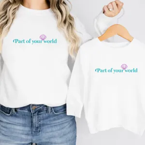 Part Of Your World Matching White Sweatshirts nursing tops best deals