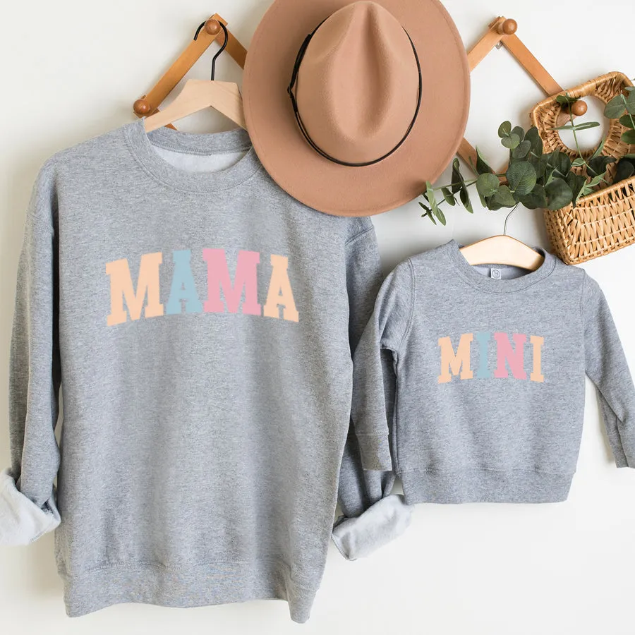 Pastel Mama & Mini College Matching Grey Sweatshirts discount mum dresses
