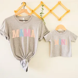 Pastel Mama & Mini College Matching Grey T-Shirts discount mum dresses