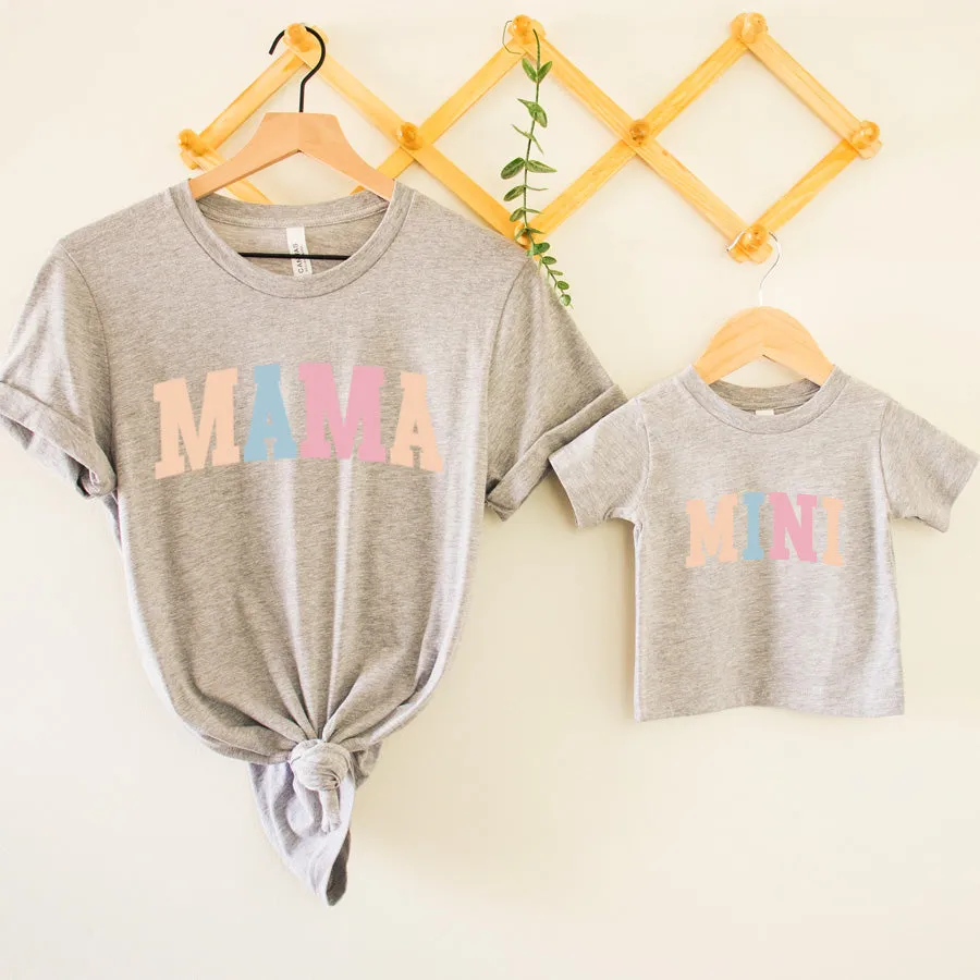 Pastel Mama & Mini College Matching Grey T-Shirts discount mum dresses