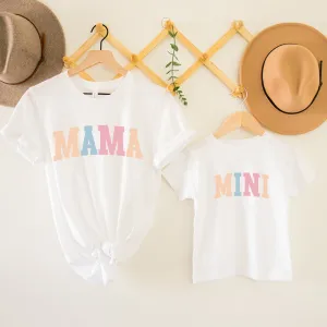 Pastel Mama & Mini College Matching White T-Shirts nursing tops best deals