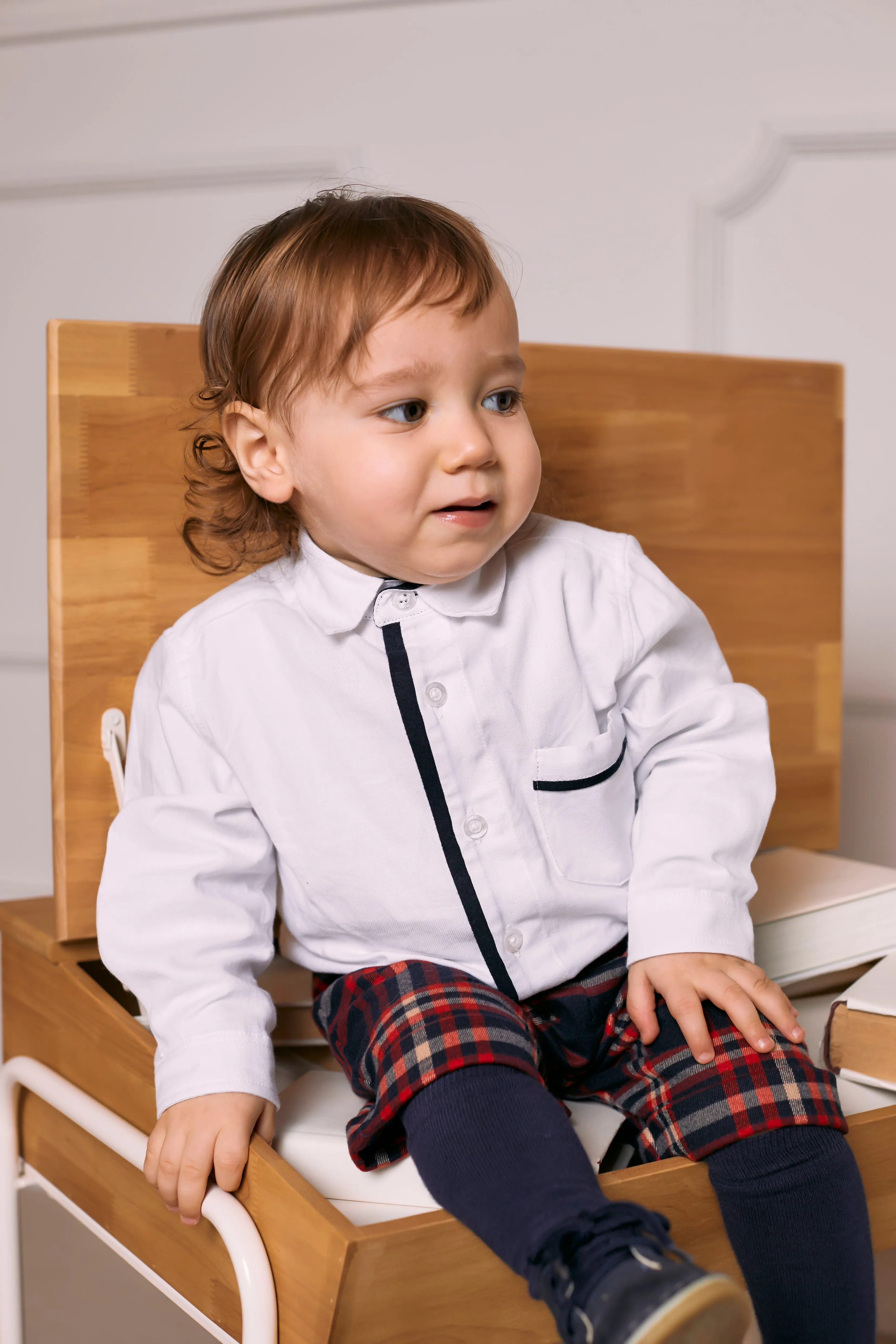 Patachou Baby Jungen Baumwollhemd in Weiß