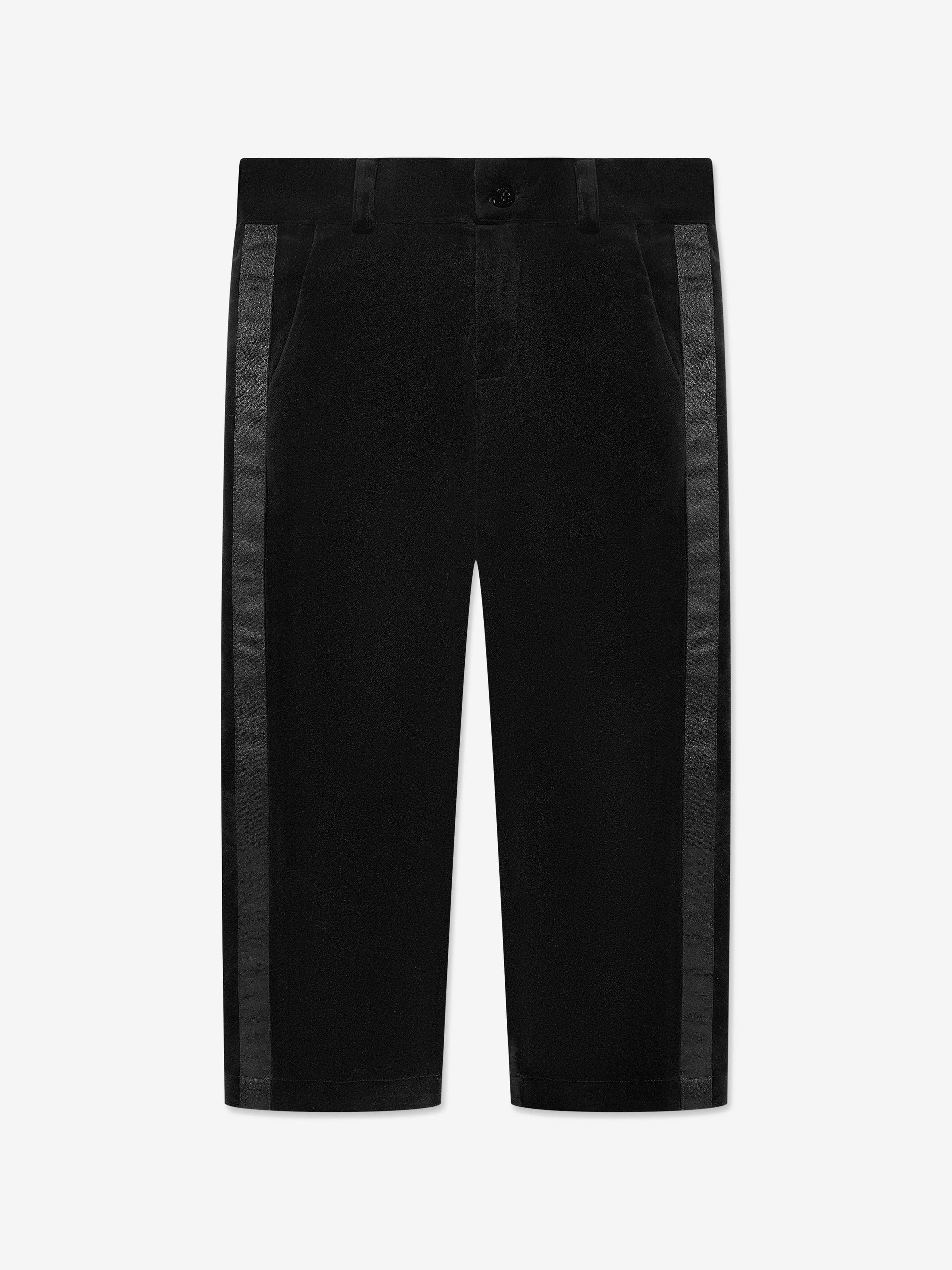 Patachou Jungen Baumwollhose in Schwarz